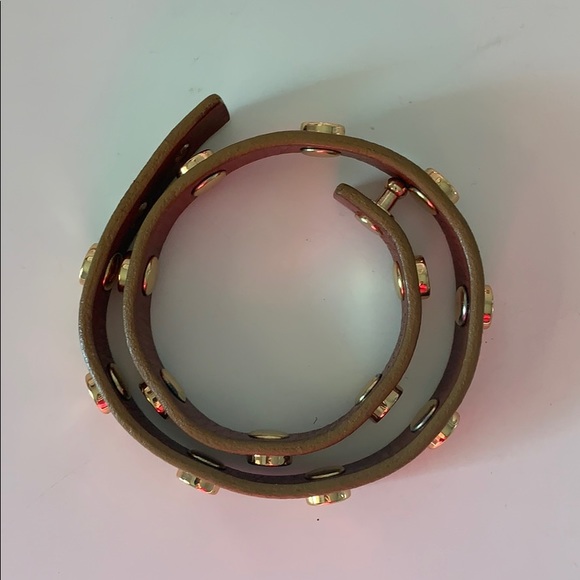 Tory Burch Double Wrap Logo Stud Bracelet - Picture 3 of 4